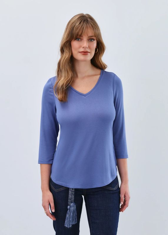 FDJ 3/4 Sleeve V-Neck Top 3318756