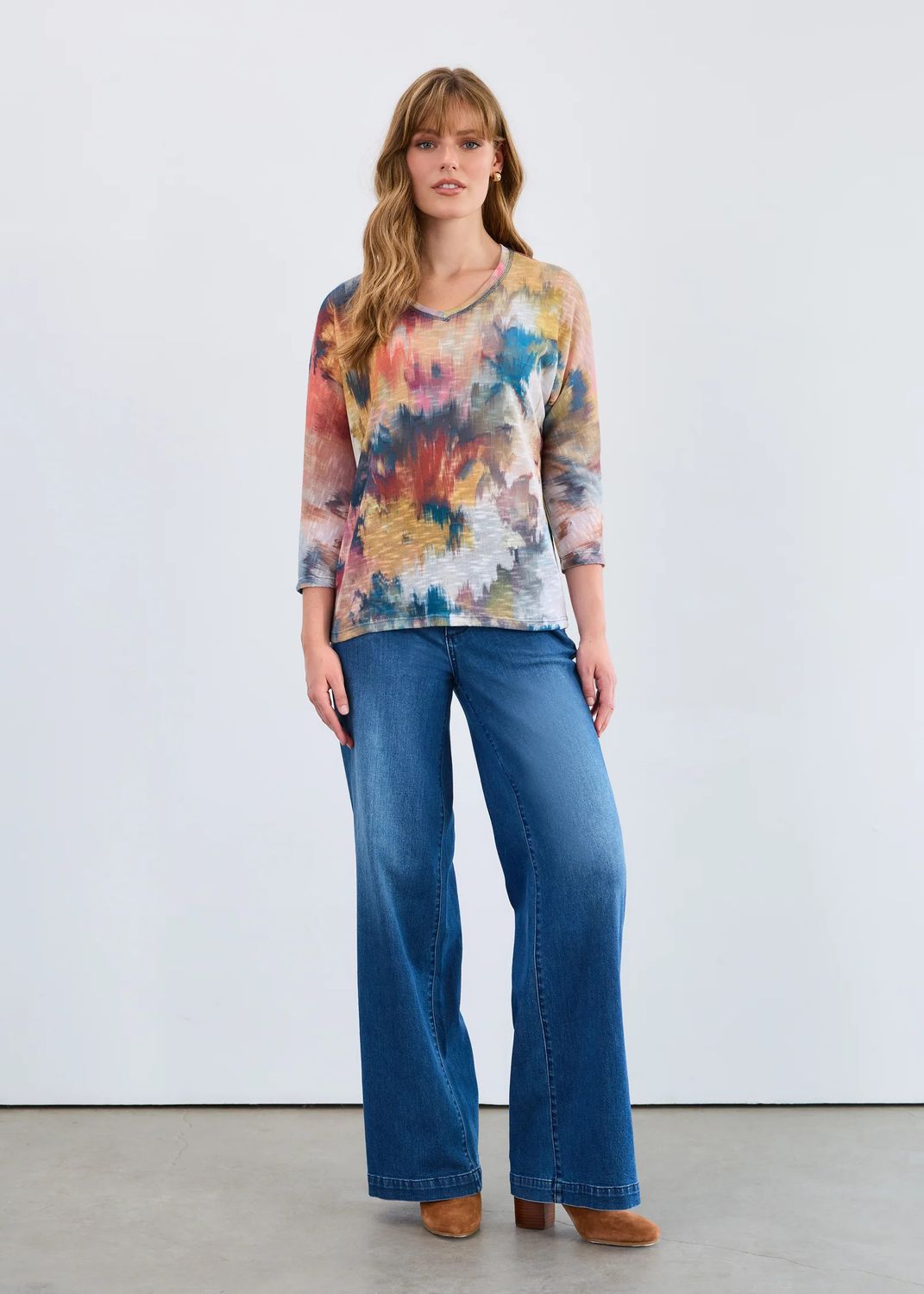FDJ Dolman V-Neck 3/4 Sleeve Top 3705955