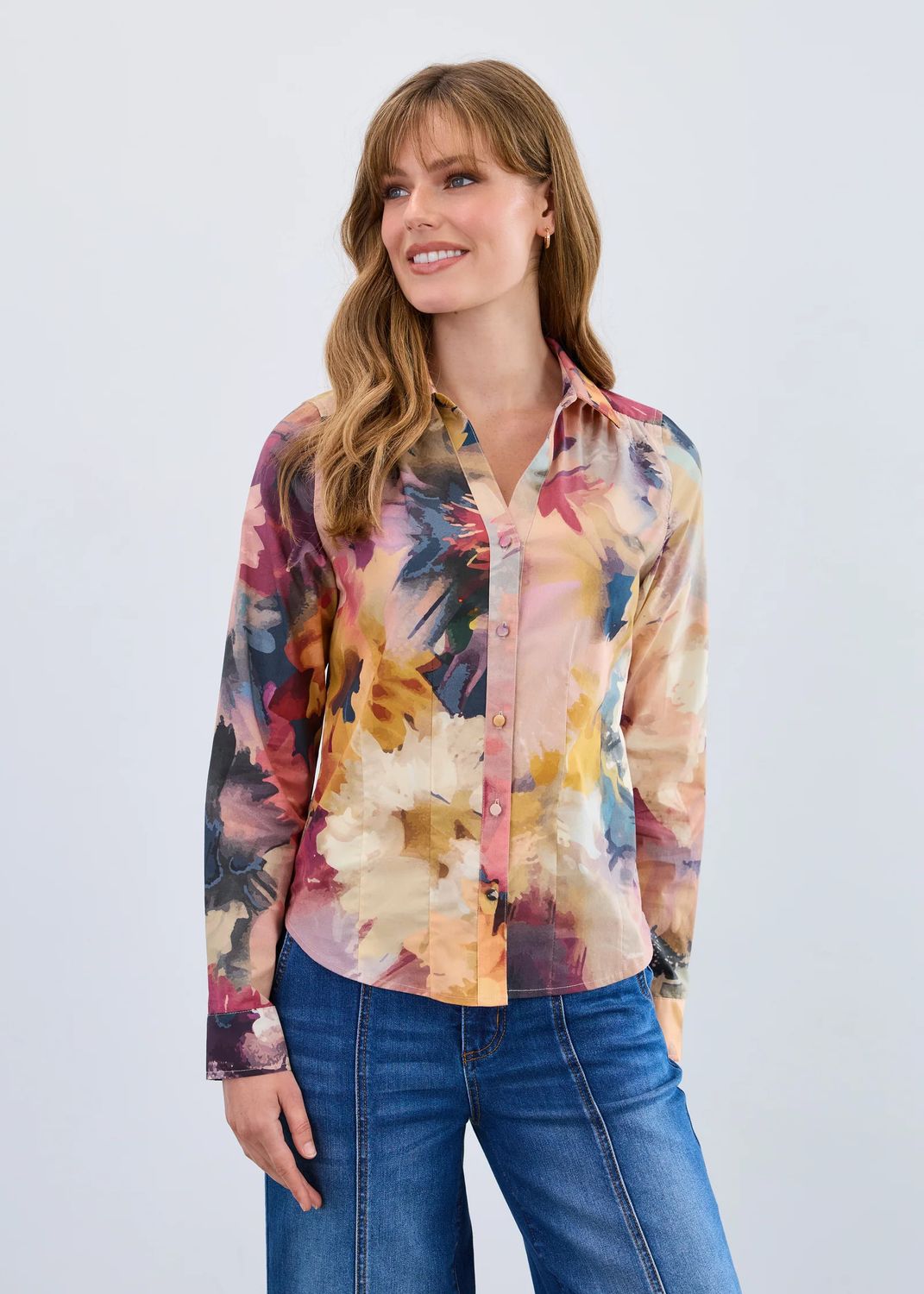 FDJ Long-Sleeve Split Neck Shirt - 7004623