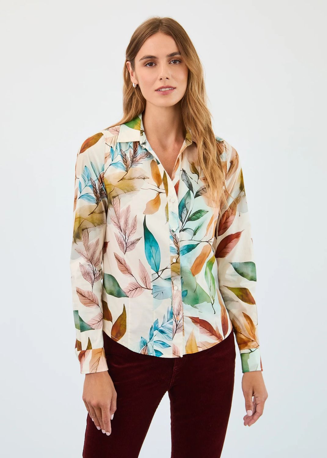 FDJ Long-Sleeve Split Neck Shirt - 7190623