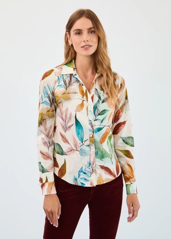 FDJ Long-Sleeve Split Neck Shirt - 7190623