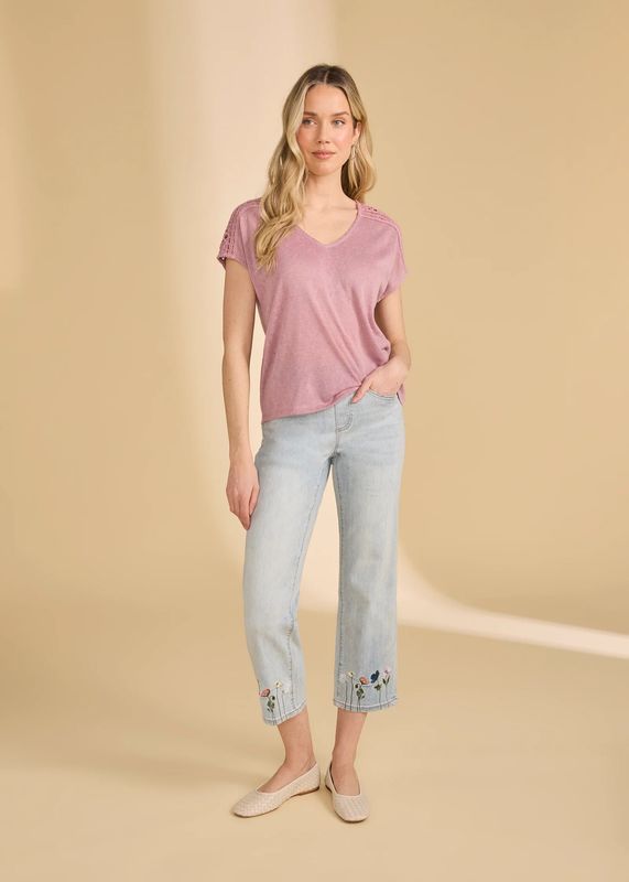 FDJ Pull-On Straight Crop Denim - 2489669
