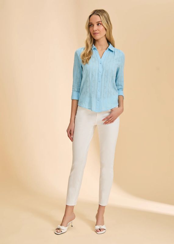 FDJ Long Sleeve Split Neck Shirt - 7112174