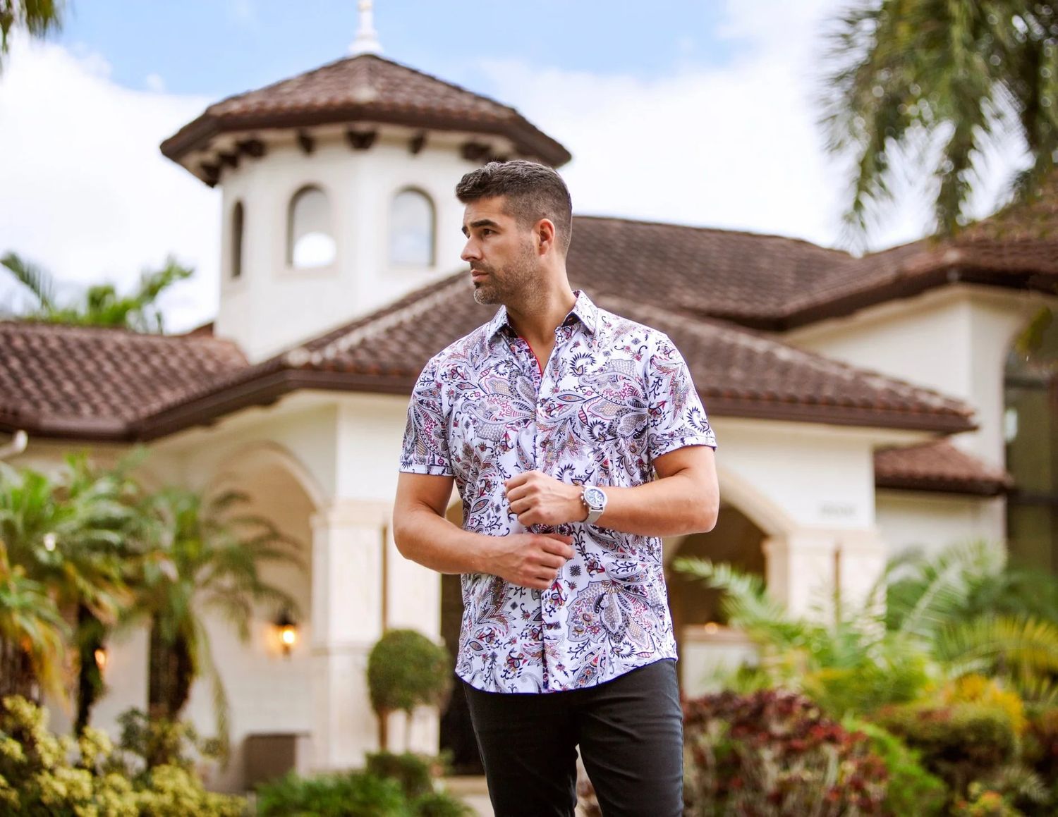 Au Noir S/S Cotton Stretch Sport Shirt - Matala