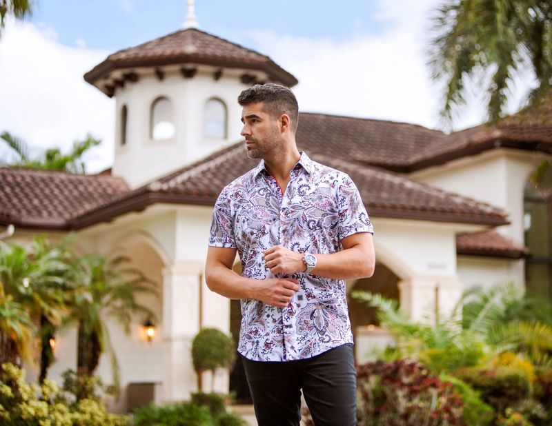 Au Noir S/S Cotton Stretch Sport Shirt - Matala