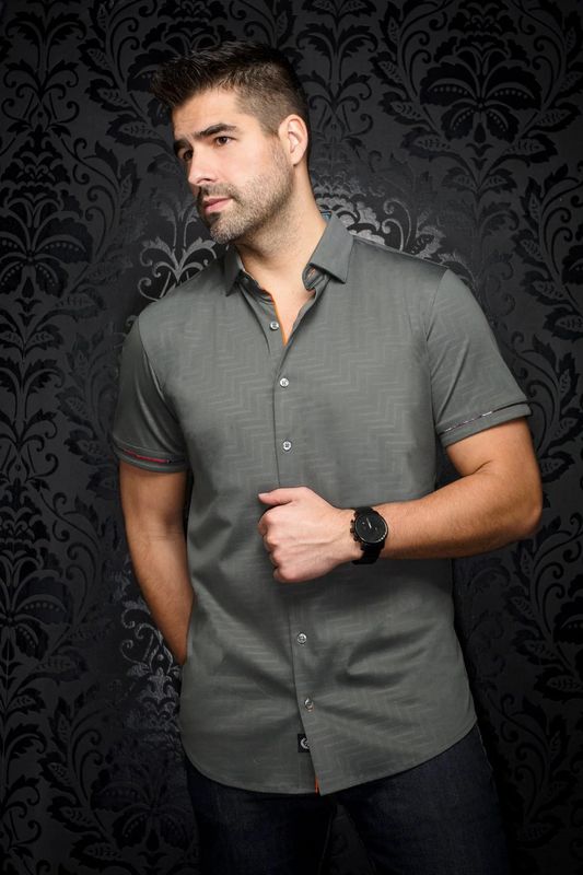 Au Noir S/S Cotton Stretch Sport Shirt - Divenere
