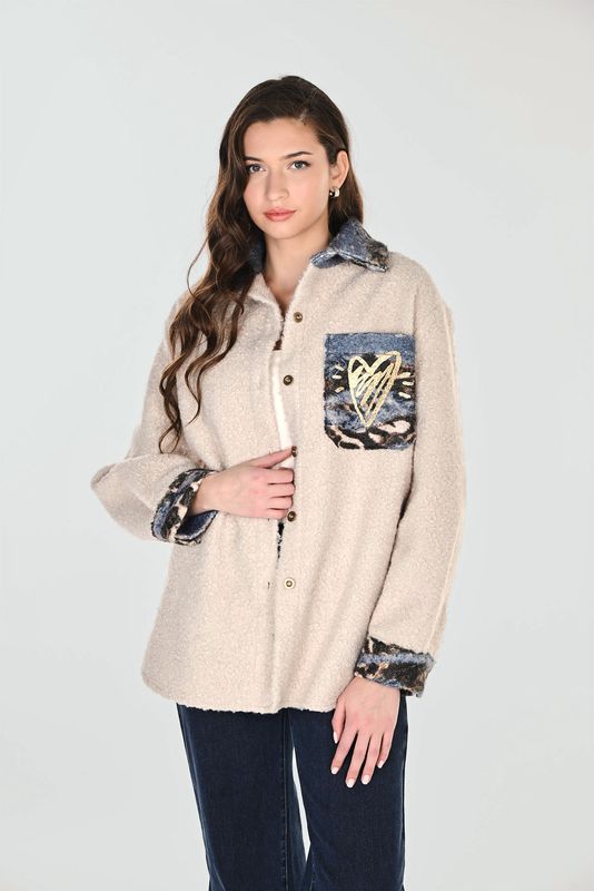 Lyman Fleece Jacket w/ Denim 263788