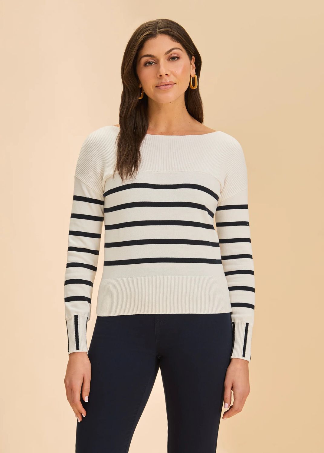 FDJ Long Sleeve Stripe Sweater - 1955314