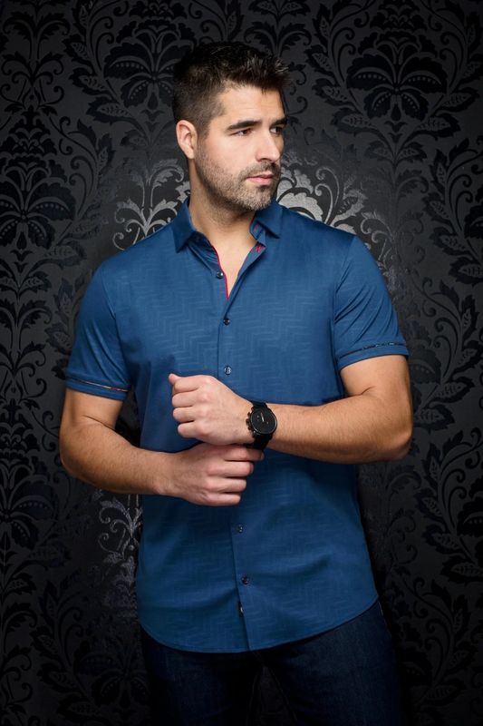 Au Noir S/S Cotton Stretch Sport Shirt - Divenere