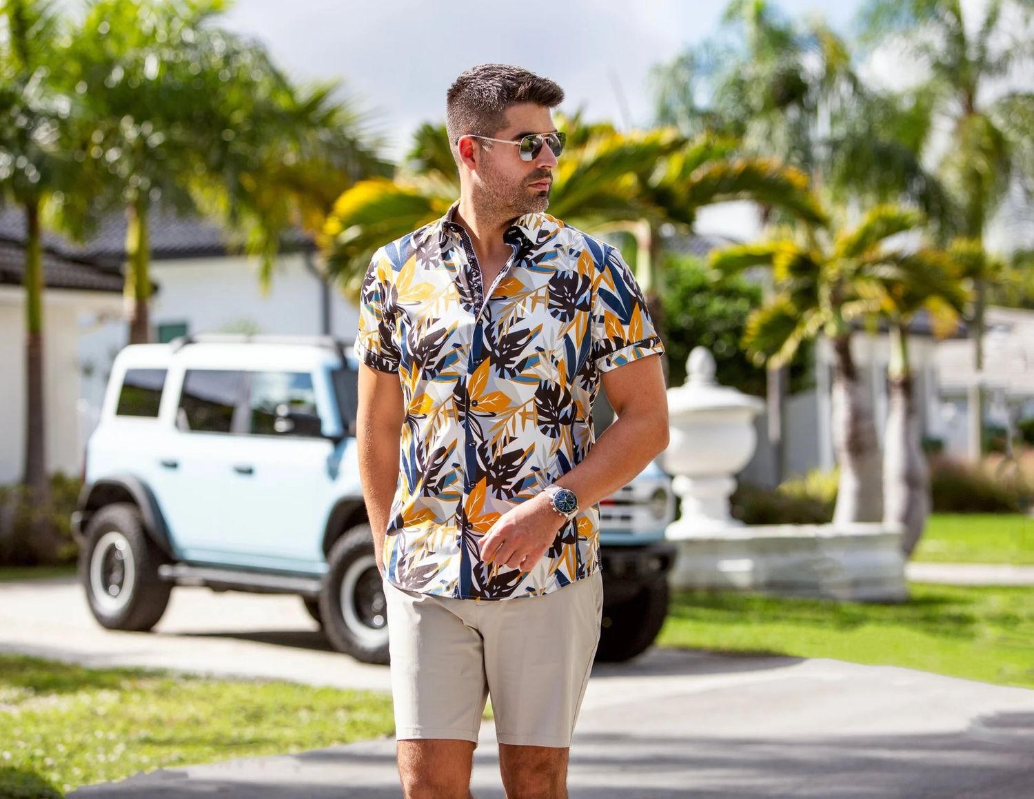 Au Noir S/S Cotton Stretch Sport Shirt - Greenwild