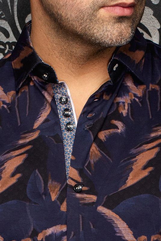 Au Noir S/S Cotton Stretch Sport Shirt - Silvercliff