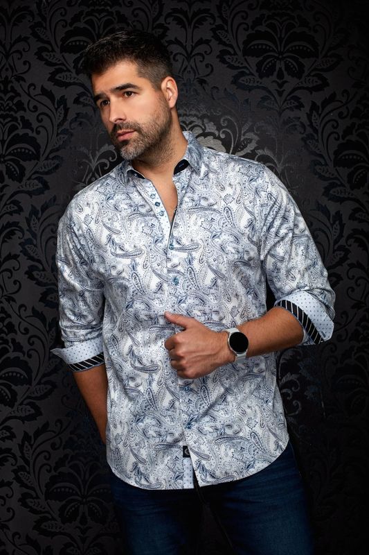 Au Noir L/S Stretch Sport Shirt - Ravel