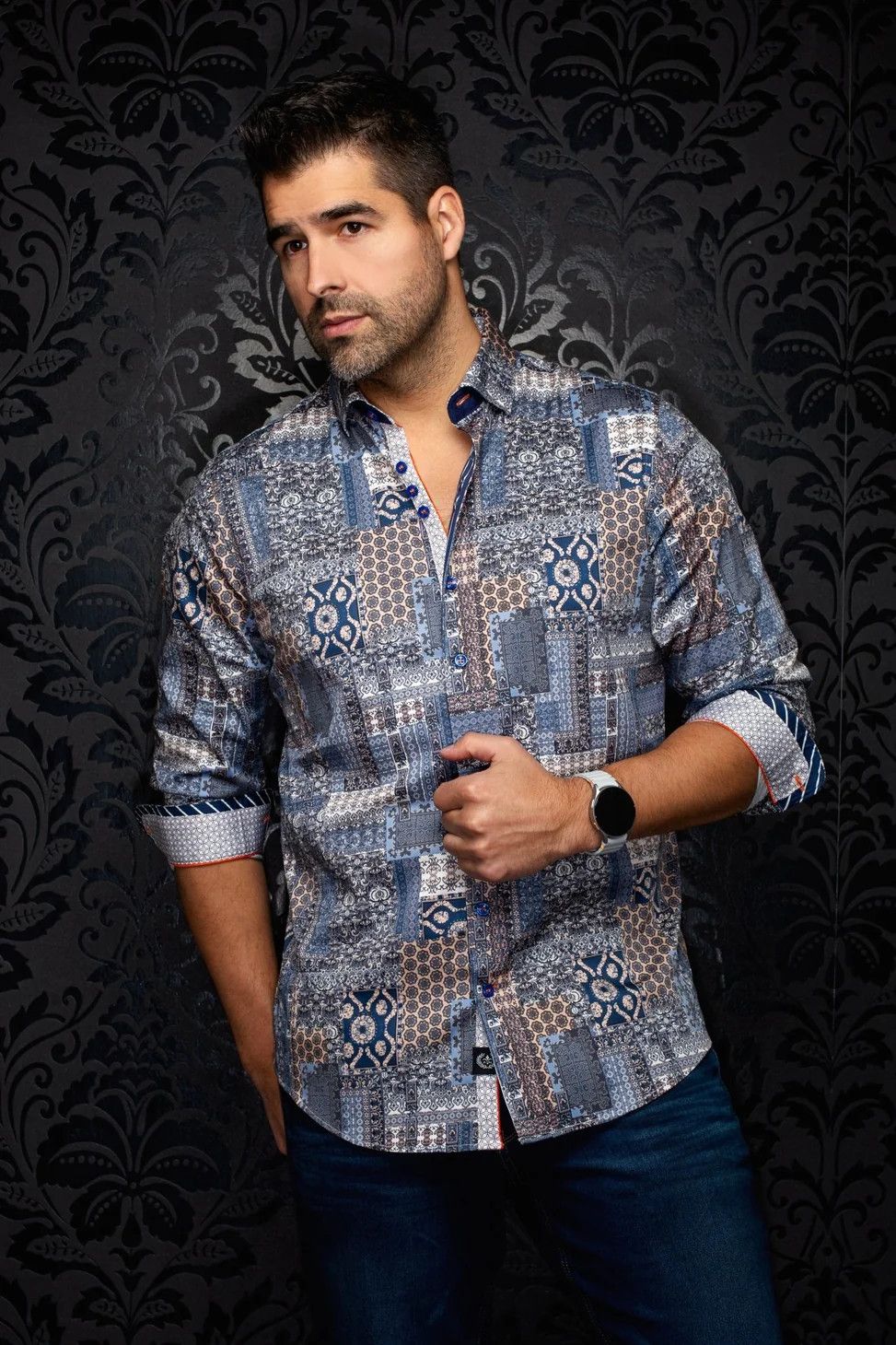 Au Noir L/S Stretch Sport Shirt - Lisbon