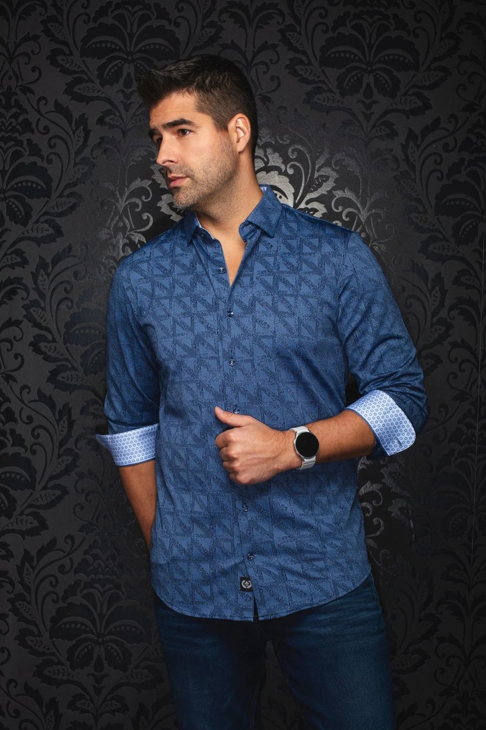 Au Noir L/S Stretch Sport Shirt - Yucca