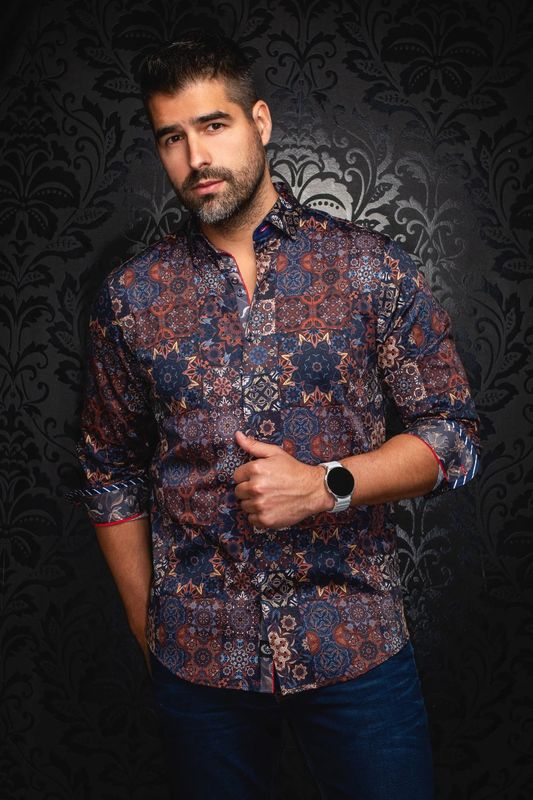 Au Noir L/S Stretch Sport Shirt - Clovis