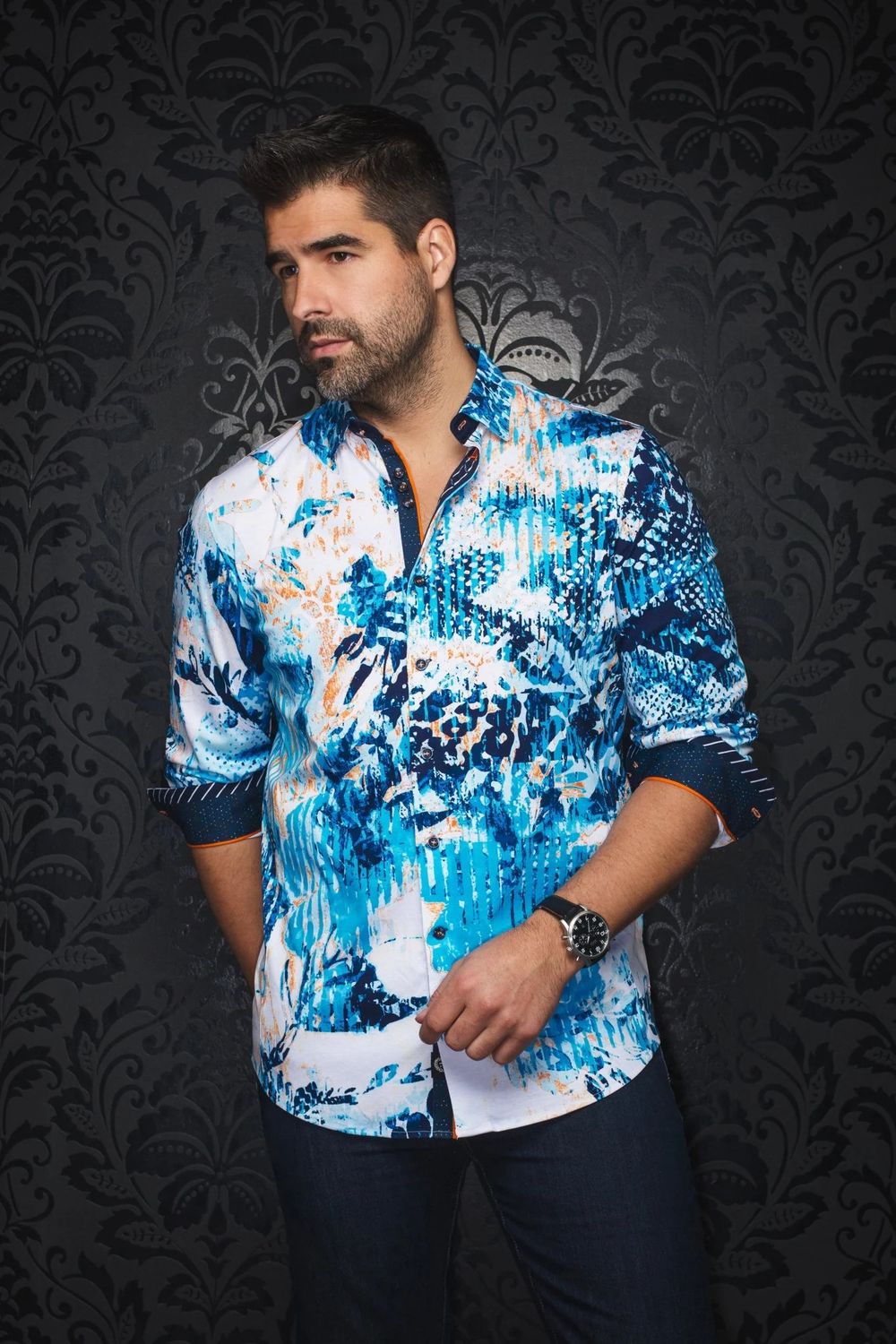 Au Noir L/S Stretch Sport Shirt - Korey
