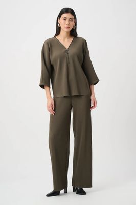 Ribkoff Scuba Crepe Zipped Neck Top 263123-3380
