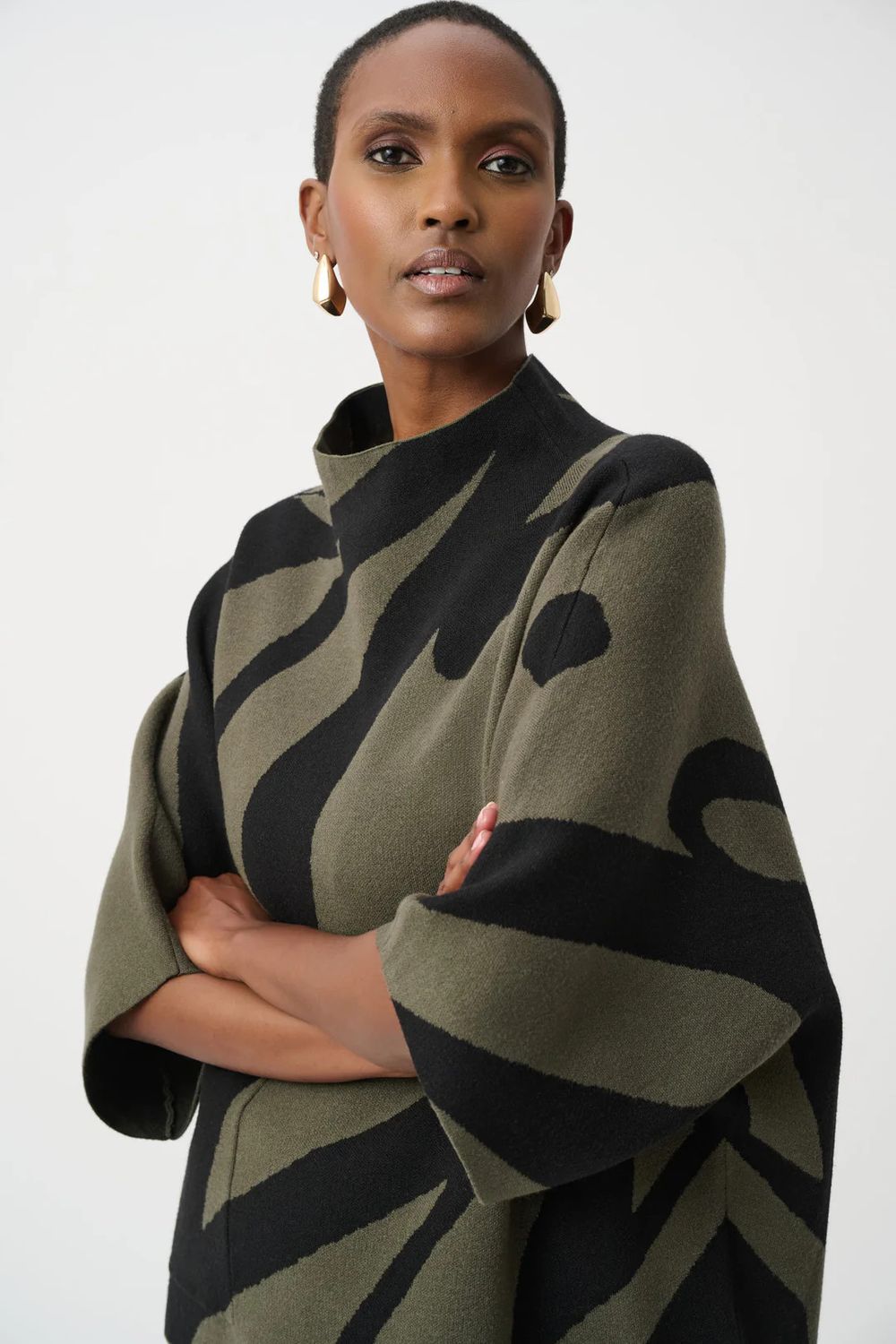 Ribkoff Funnel-Neck Boxy Sweater 263936-3392