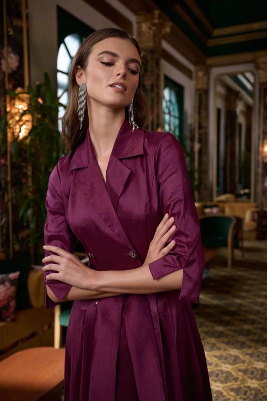 Ribkoff Taffeta Fit and Flare Wrap Dress 263704-4542