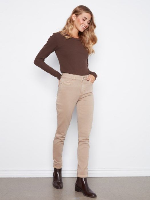 Charlie B - Cuffed Hem Twill Jeans C5309YR-188B-261