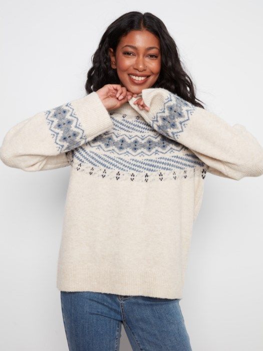 Charlie B Fair Crew Neck Sweater C2015-690C-P545