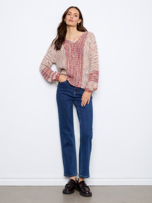 Charlie B Novelty Knit Sweater C2057-659C-P273