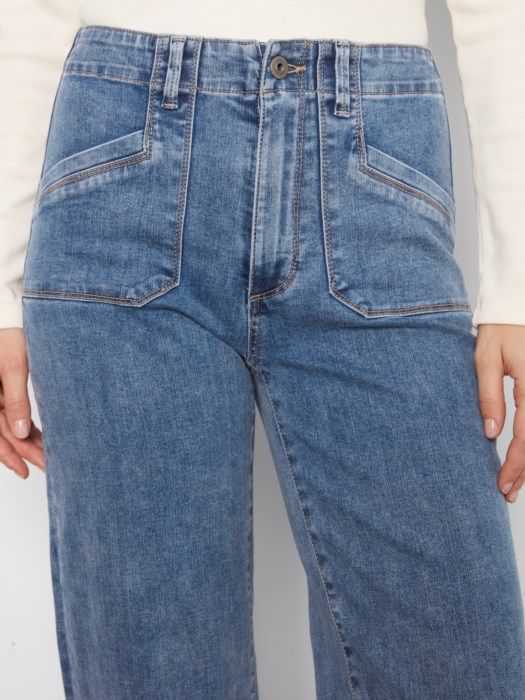 Charlie B Cropped Wide Leg Jean C5660RR-431A-156