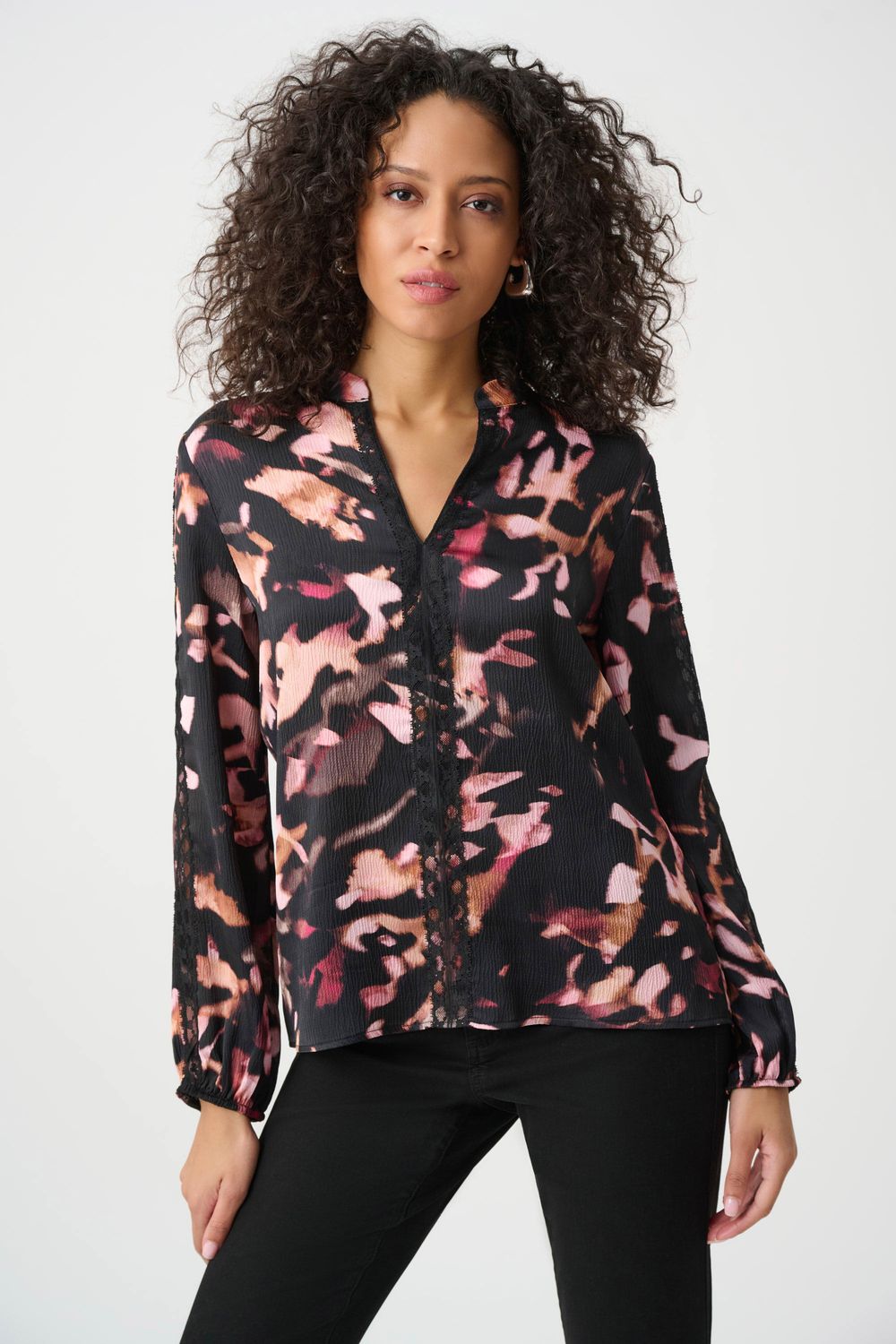 Ribkoff Satin Abstract Print Top 263201-178