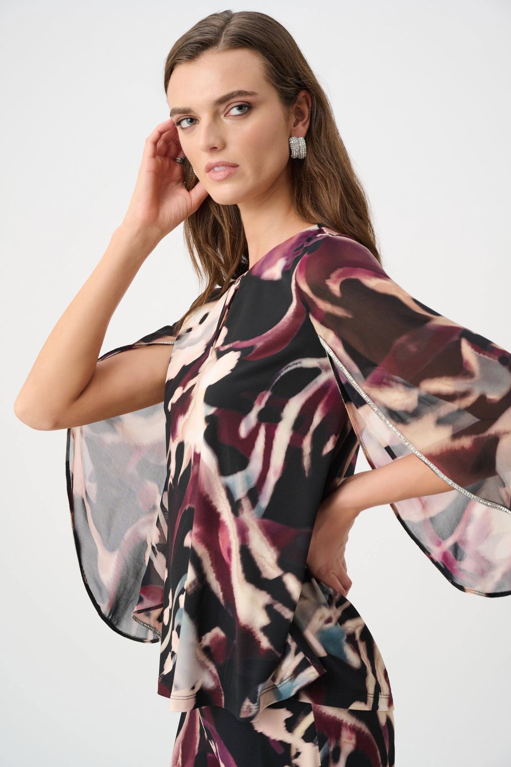 Ribkoff Abstract Print Top w/ Rhinestone - 263757-178