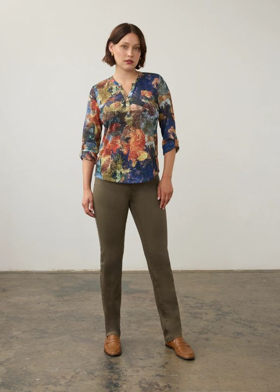 FDJ  3/4 Sleeve Henley Top 3571451