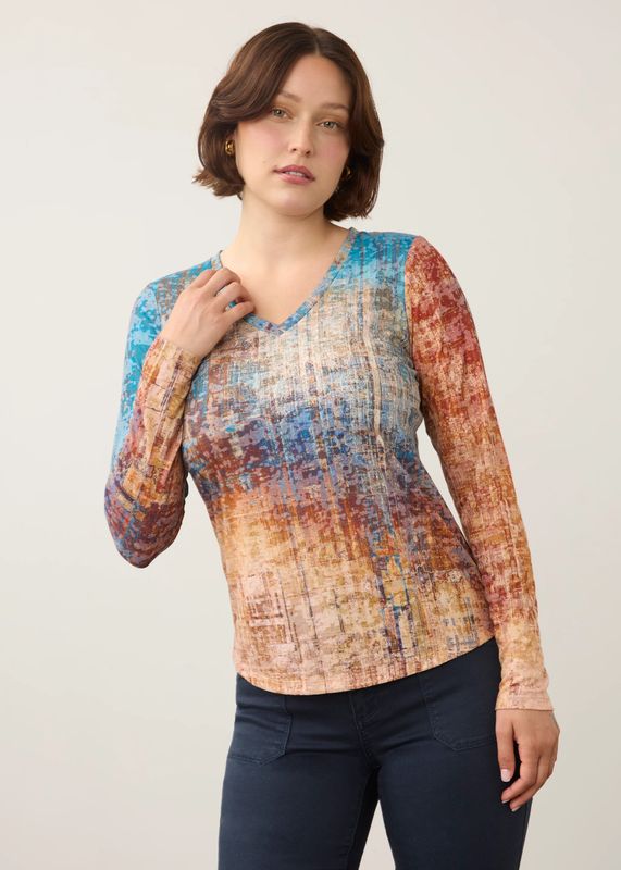 FDJ  Long Sleeve V Neck Top 3599844