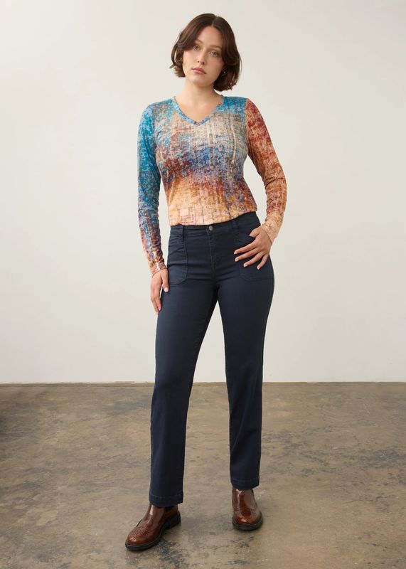 FDJ  Long Sleeve V Neck Top 3599844