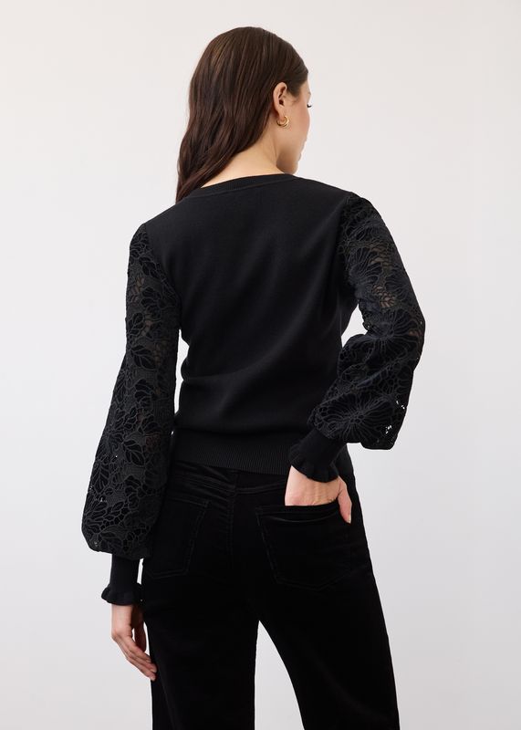 FDJ Sweater w/ Velvet Sleeves 10015203