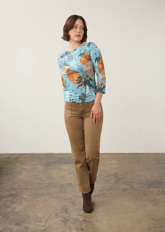 FDJ  3/4 Sleeve Boatneck Top 3808756