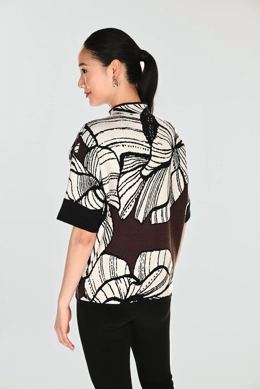 Lyman Floral High Neck Sweater 263773