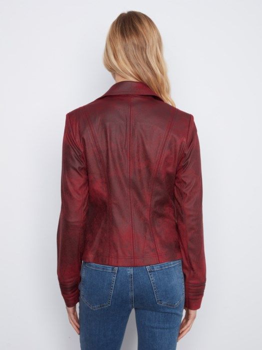 Charlie B Vintage Faux Leather Jacket C6231YR-869A-320