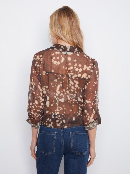 Charlie B Button Blouse C4308PP-335C-P923