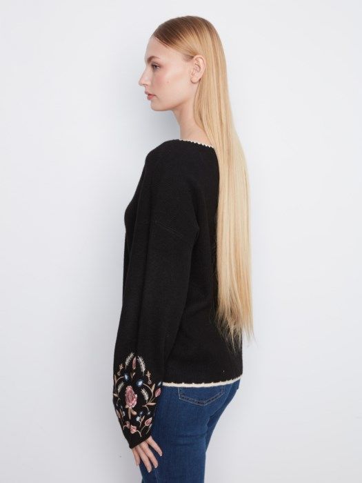 Charlie B  Sweater w/ Notch C2879RR-365C-P001