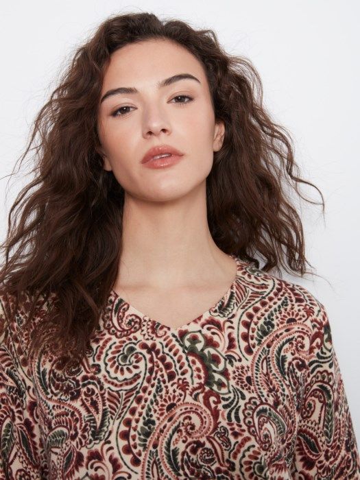 Charlie B V-Neck Sweater C2279PT-464A-P448