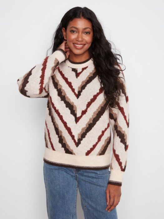 Charlie B Chevron Sweater C2053-721C-P304