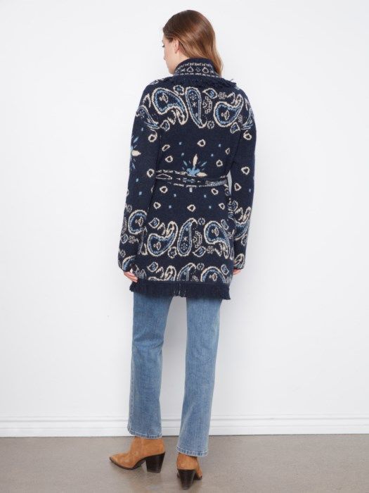 Charlie B Fringed Cardigan C2121-690C-P117