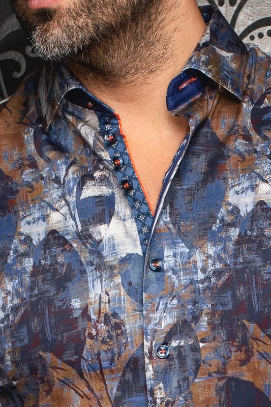 Au Noir L/S Cotton Stretch Shirt - Jasper