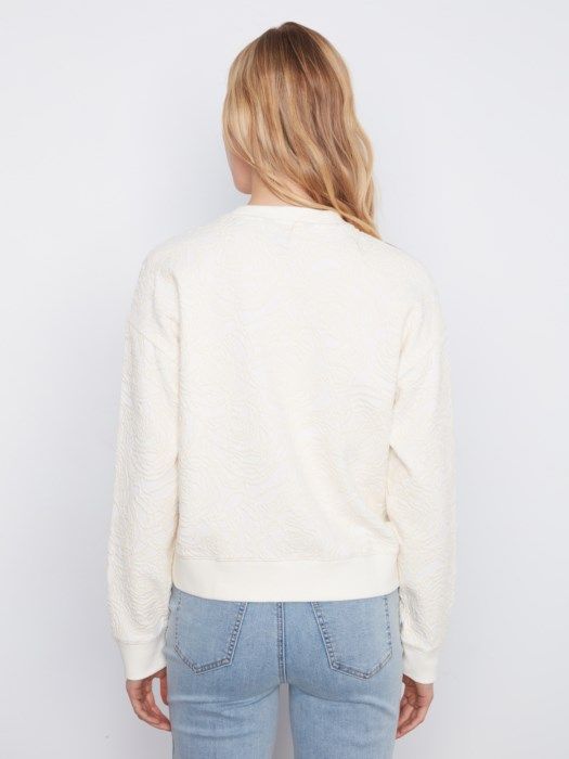 Charlie B Floral Crew Neck Sweatshirt C1463-702C-658