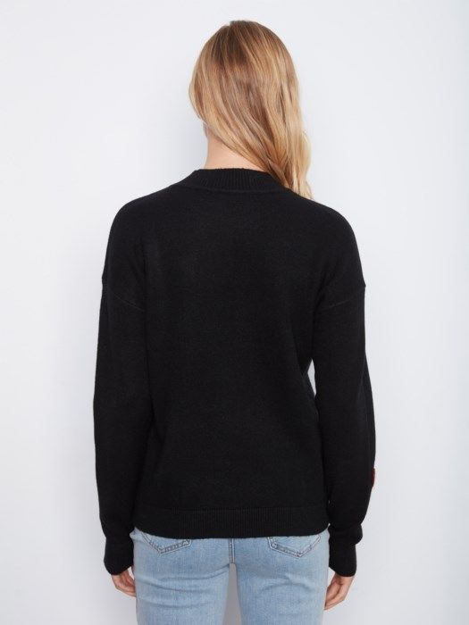 Charlie B Appliqué Sweater C2012-736A-P001