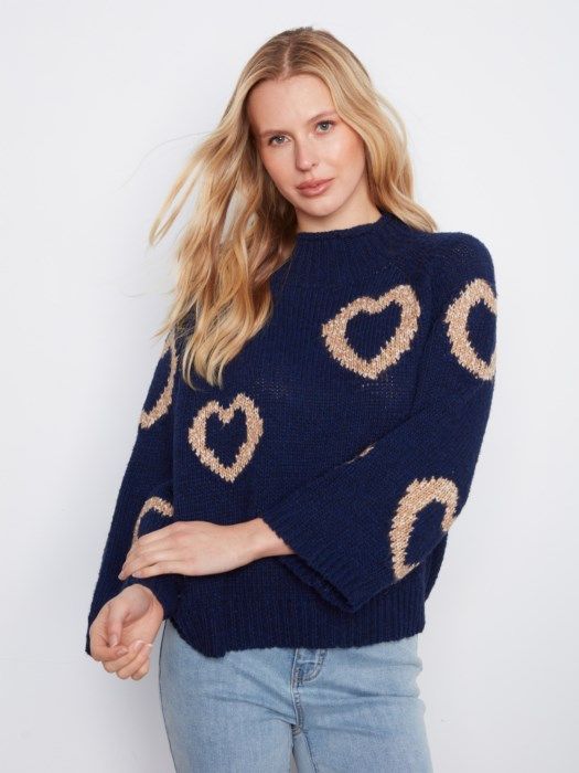 Charlie B Heart Sweater C2071-365C-P117