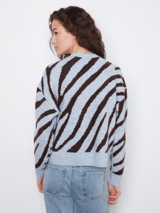 Charlie B Animal Print Sweater C2153-721C-P586