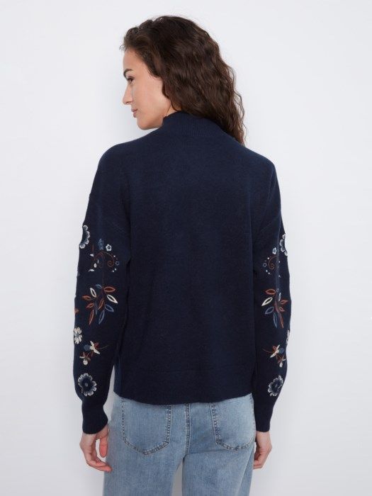 Charlie B Mock Neck Sweater C2893R-736A-P117
