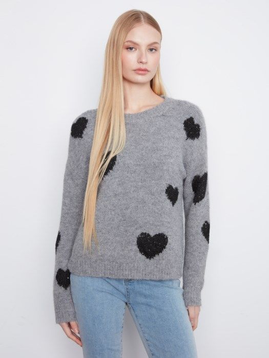 Charlie B Heart Sweater C2987H-772C-P920