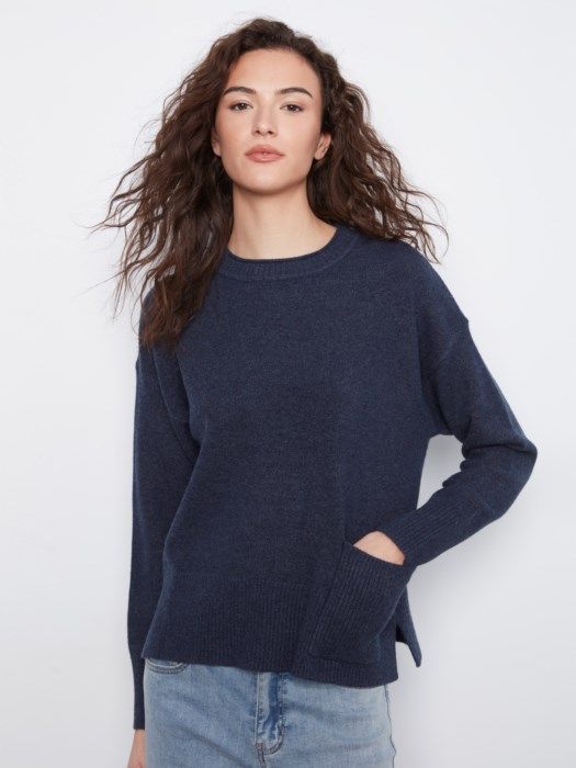 Charlie B Patch Pocket Sweater C2052-736A-011