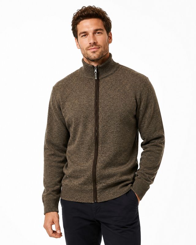 Point Zero Bonded Full Zip Sweater - 7768500